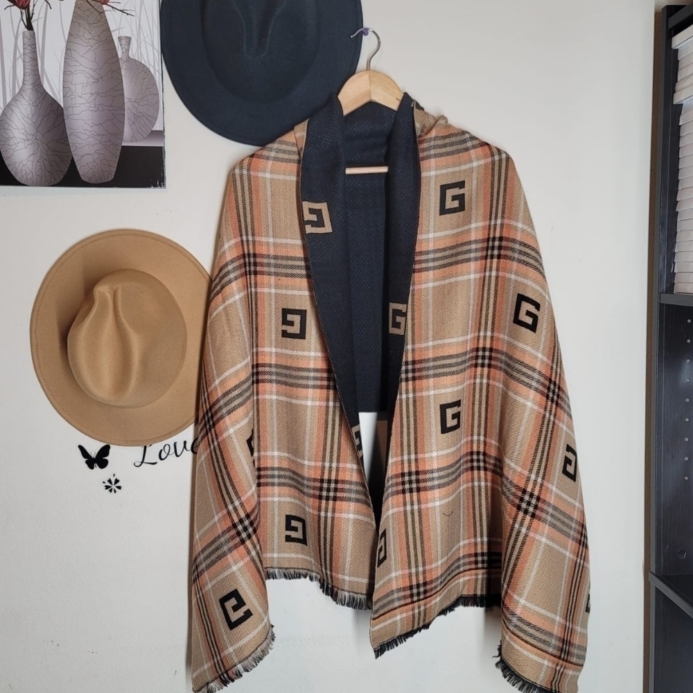 Stylish Reversible large Soft Cozy cashmere/Pashmina